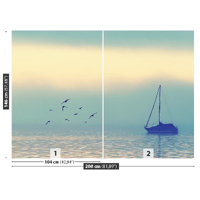 Fototapet Segelbåt sjö