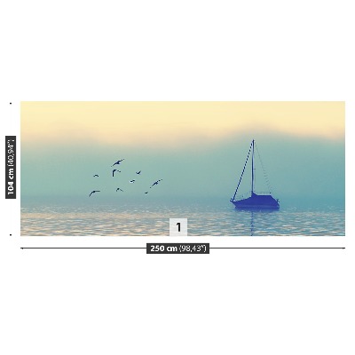 Fototapet Segelbåt sjö