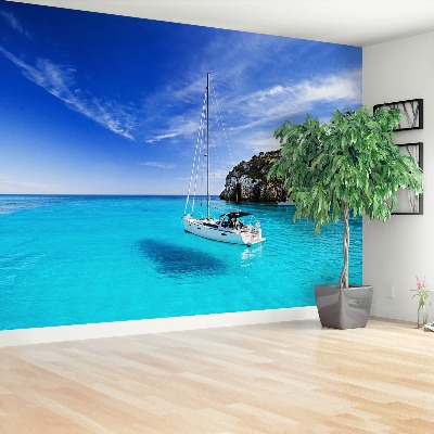 Fototapet Menorca segelbåt