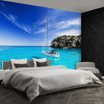 Fototapet Menorca segelbåt