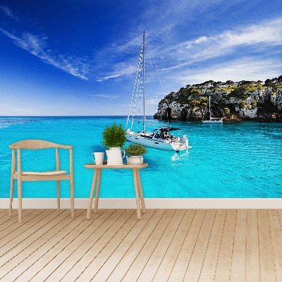 Fototapet Menorca segelbåt
