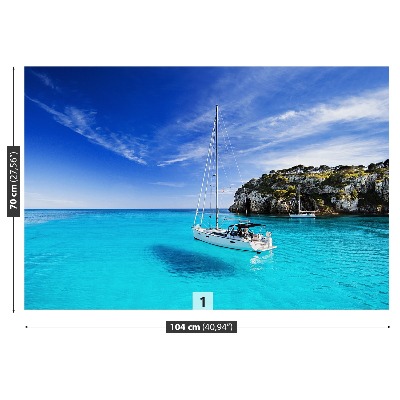 Fototapet Menorca segelbåt