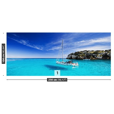 Fototapet Menorca segelbåt
