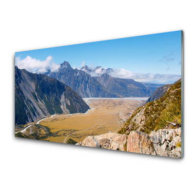 Akrylglas bild Mountains Valley landskap