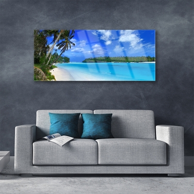 Akrylglastavla Beach Palms Sea