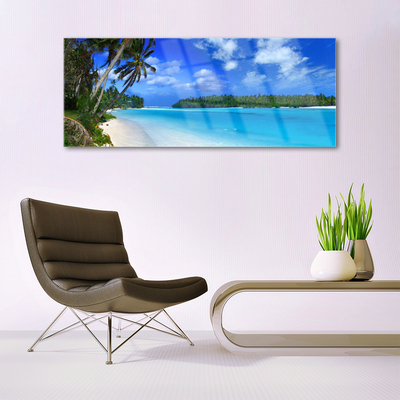 Akrylglastavla Beach Palms Sea