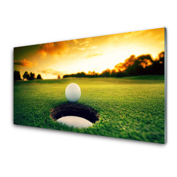 Plexiglas tavla Golfboll Gräs Natur