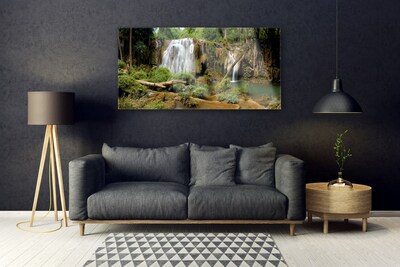 Plexiglas tavla Vattenfall River Forest Nature