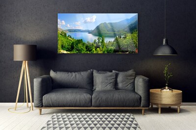 Bild på akrylglas Forest Lake bergslandskap