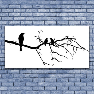 Akrylglastavla Birds Branch Art Nature