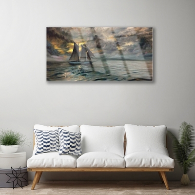 Plexiglas tavla Havsbåtslandskap