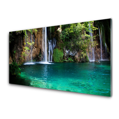 Akrylglas bild Lake Waterfall Nature
