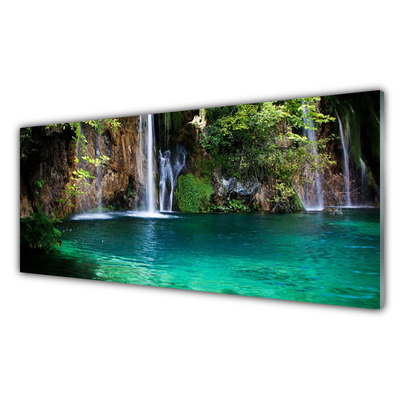 Akrylglas bild Lake Waterfall Nature