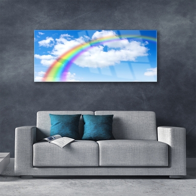 Plexiglas tavla Rainbow Sky Moln Natur