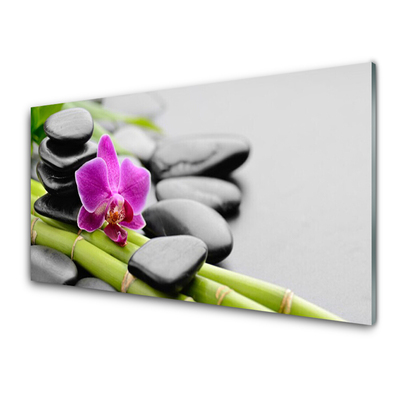 Plexiglas tavla bambu Blomstenar Art