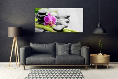 Plexiglas tavla bambu Blomstenar Art