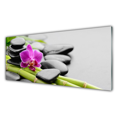 Plexiglas tavla bambu Blomstenar Art