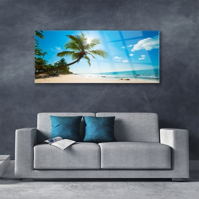 Akrylglas bild Palm Tree Beach Landskap