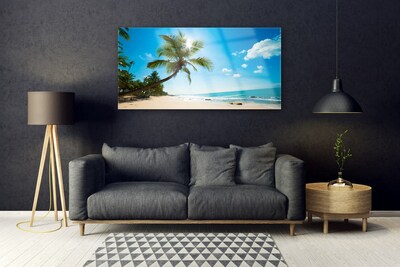 Akrylglas bild Palm Tree Beach Landskap