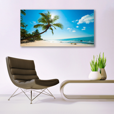 Akrylglas bild Palm Tree Beach Landskap