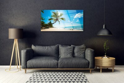 Akrylglas bild Palm Tree Beach Landskap