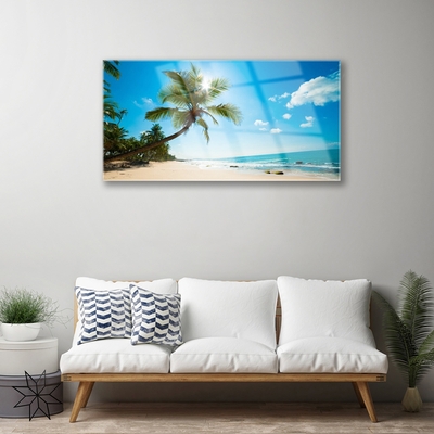 Akrylglas bild Palm Tree Beach Landskap