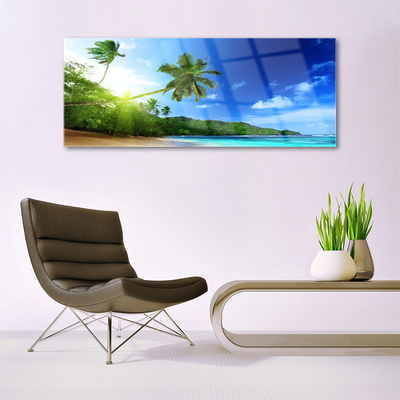 Akrylglas bild Strandhavet Palm Tree Landskap