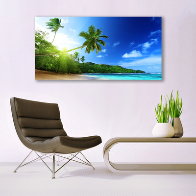 Akrylglas bild Strandhavet Palm Tree Landskap