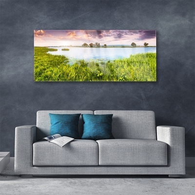 Tavla plexiglas Grass Lake Nature