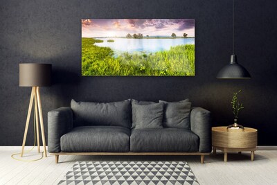 Tavla plexiglas Grass Lake Nature