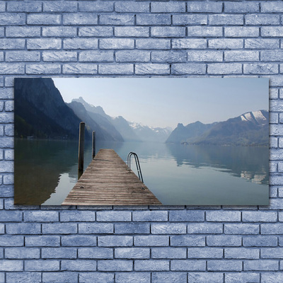 Bild på akrylglas Pier Lake bergslandskap