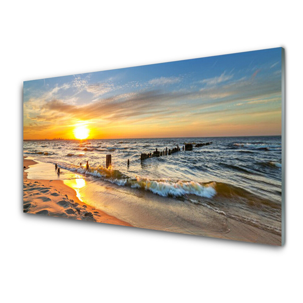 Akrylglastavla Sea Sunset Beach