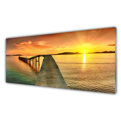 Akrylglas bild Sea Sun Bridge landskap