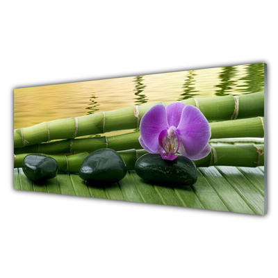 Stänkpanel Blomstenar Bambu Natur