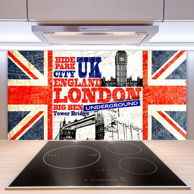 Stänkpanel London flagga konst