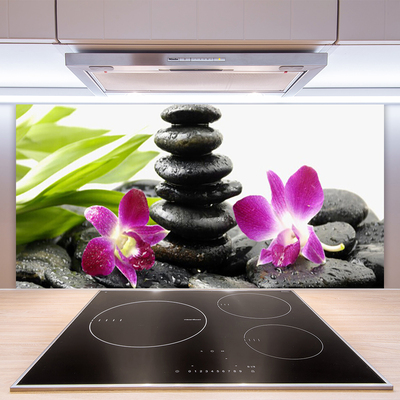 Stänkpanel Zen Spa Orchid stenar