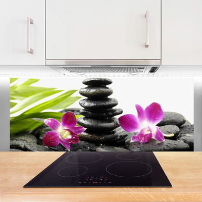 Stänkpanel Zen Spa Orchid stenar