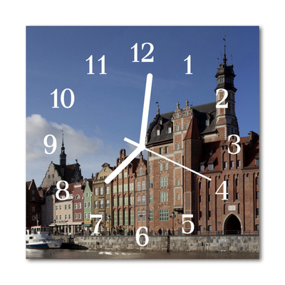 Fyrkantig glasklocka Gdańsk stad