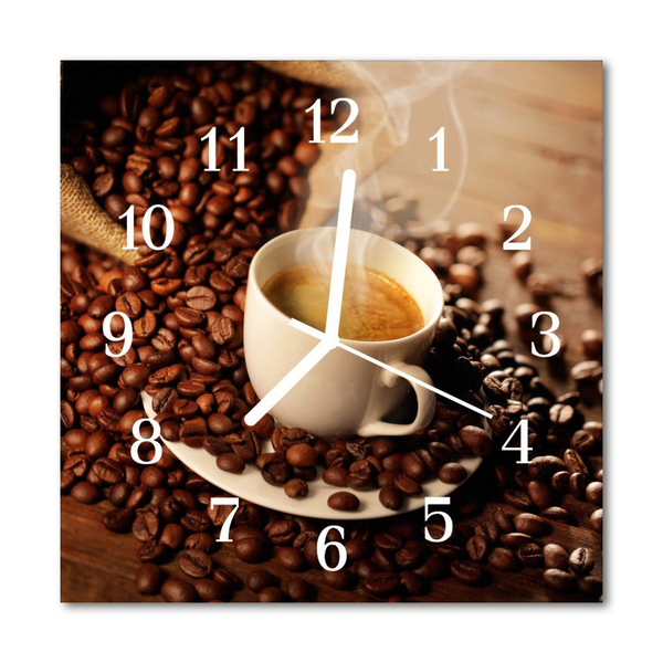 Fyrkantig glasklocka kopp kaffe
