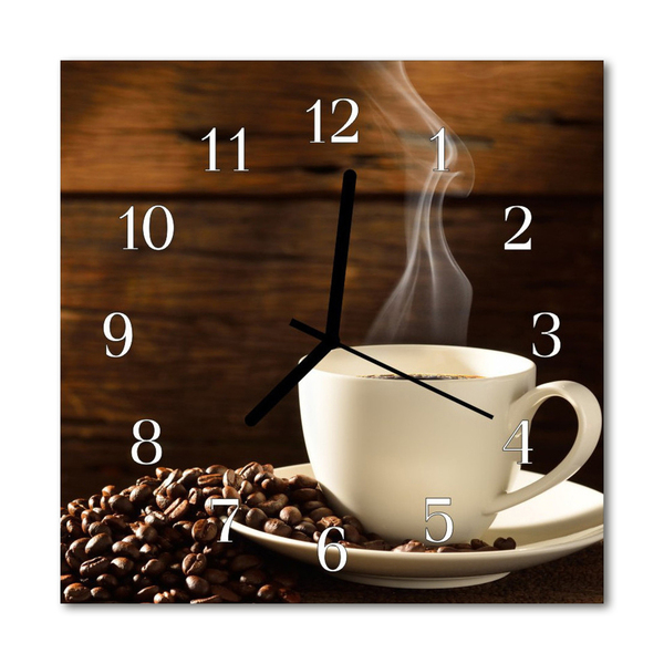 Fyrkantig glasklocka Kaffe