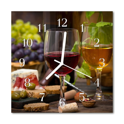 Fyrkantig glasklocka Ett glas vin