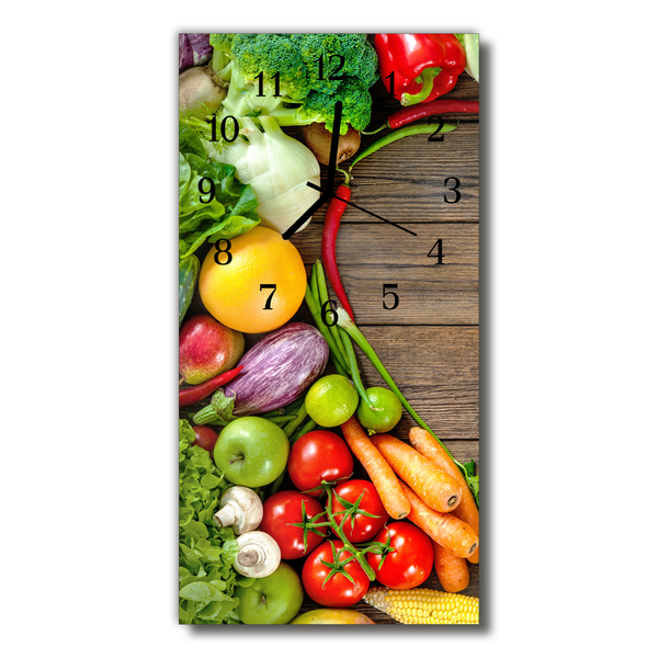 Vertikal glasklocka Kök grönsaker färgglada trä