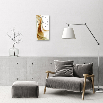Vertikal glasklocka Konst abstrakt beige