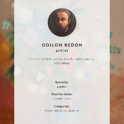 Affisch Blombukett (1900—1905) av Odilon Redon