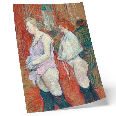 Poster Rue des Moulins (1894) högupplöst målning av Henri de Toulouse-Lautrec