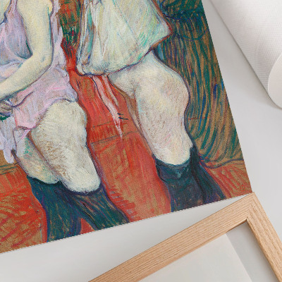 Poster Rue des Moulins (1894) högupplöst målning av Henri de Toulouse-Lautrec