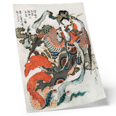 Hållbar väggposter Japansk Hokusai i vintage ukiyo-e stil