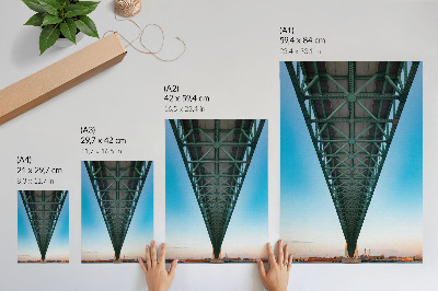 Hållbar väggposter Fackverksbro struktur symmetri modernitet