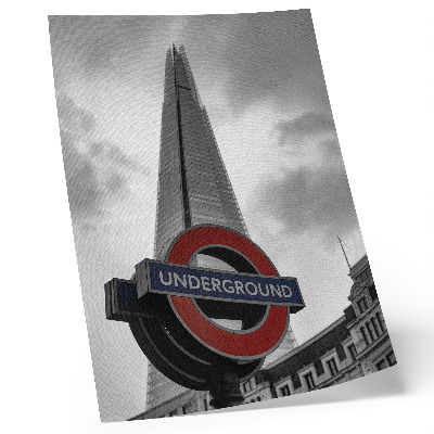 Poster Modern skyskrapa tunnelbaneskylt minimalistisk komposition