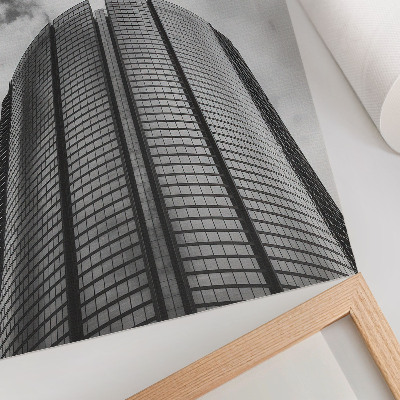 Hållbar väggposter Modern skyskrapa, symmetri, elegans